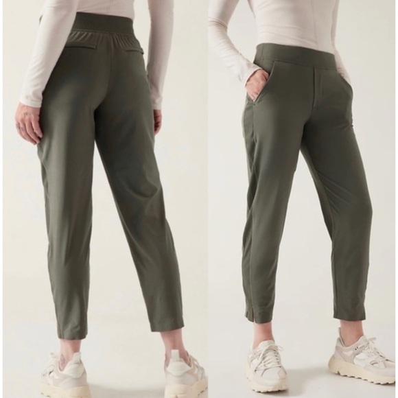 Athleta Pants - NWT Athleta Brooklyn Ankle Pant Mountain Olive Size 8~ 28” inseam